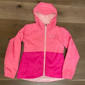 Columbia Girls' Rain-Zilla™ II Jacket Size Medium Ice Pink Satin Pink